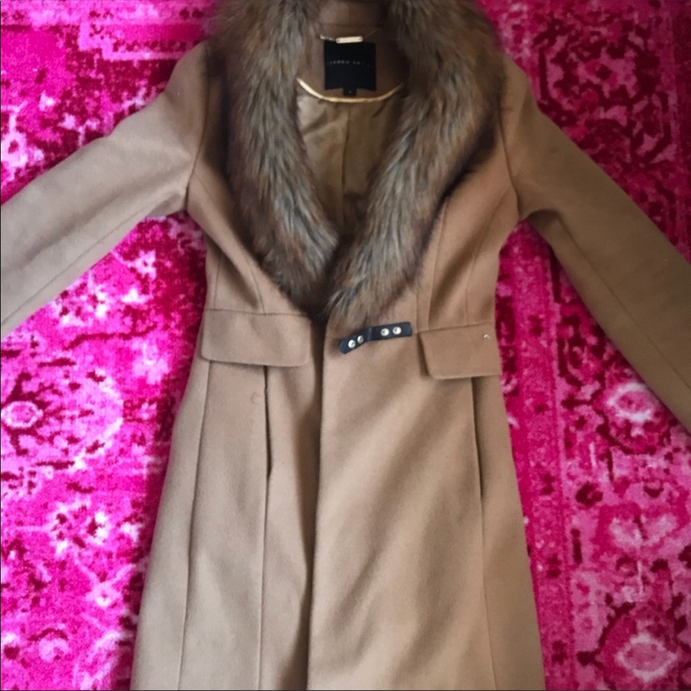 Faux Fur Collar Coat